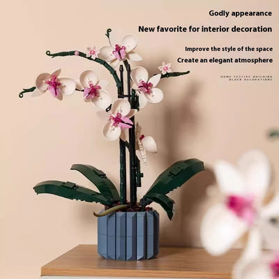 Butterfly Orchid Building Blocks Starry Sky Children's Assembled Toys