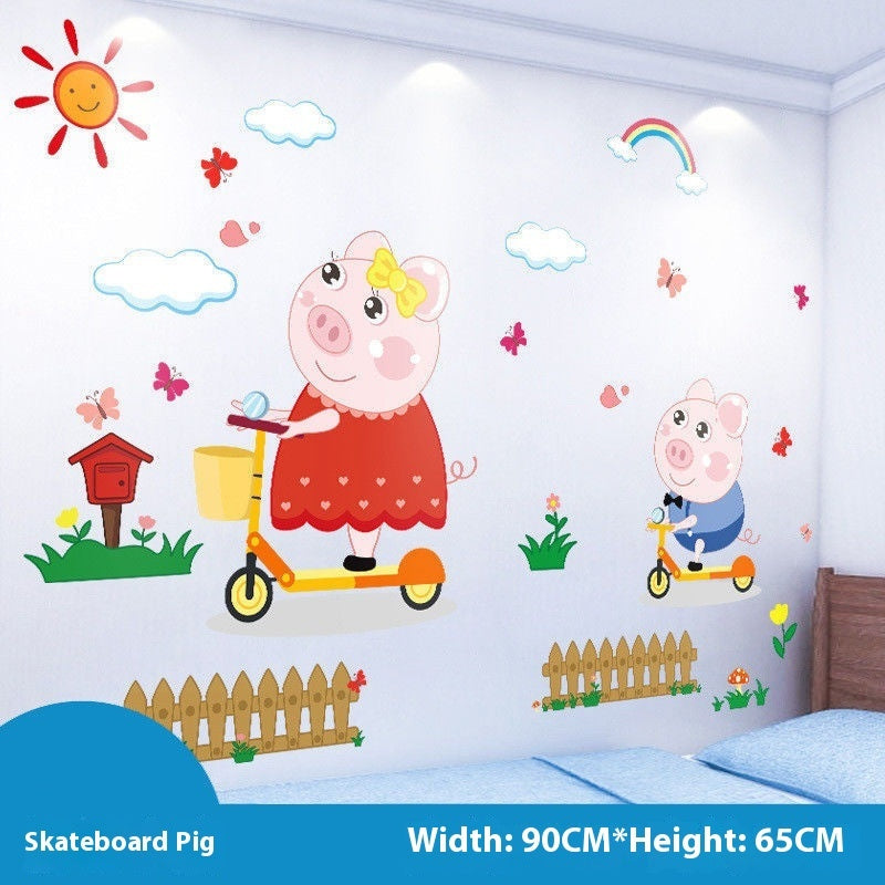 Cartoon Animal Wall Stickers Children's Room Decoration Cute
