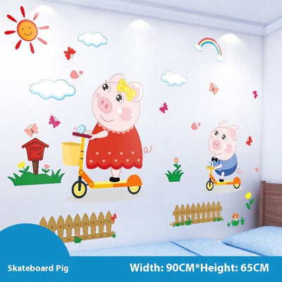 Cartoon Animal Wall Stickers Children's Room Decoration Cute