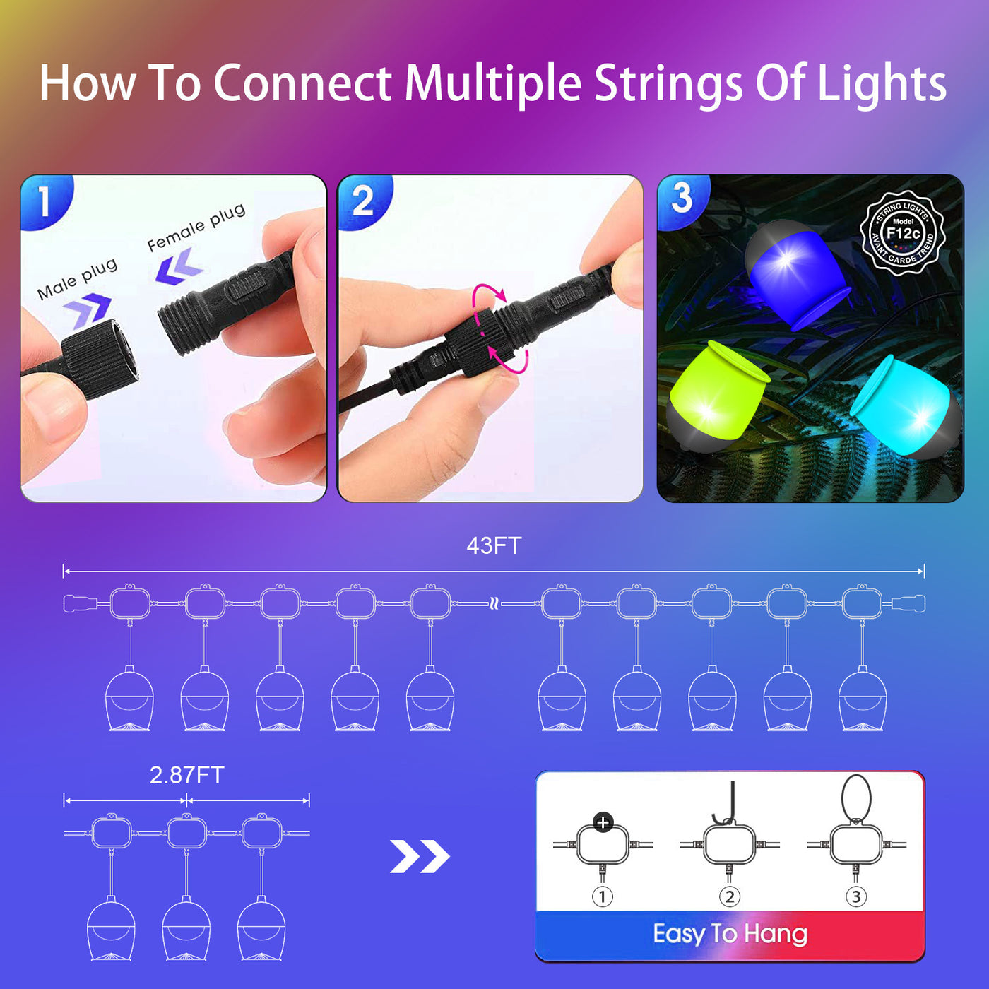 LED Phantom Music Bluetooth Light String