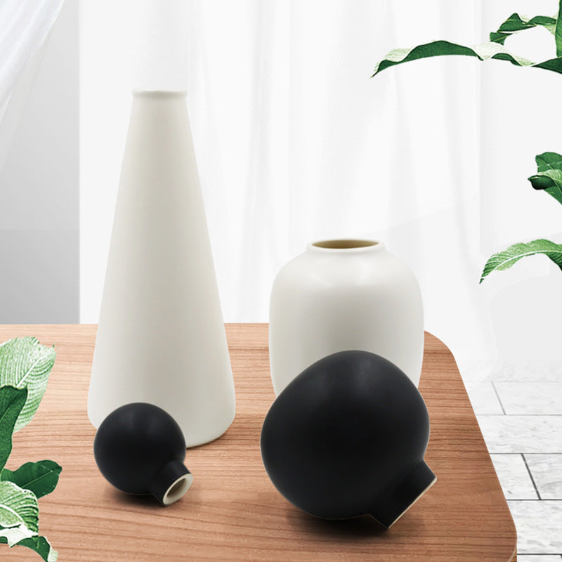 Nordic Matte Glaze Ceramic Vase Living Room Decoration