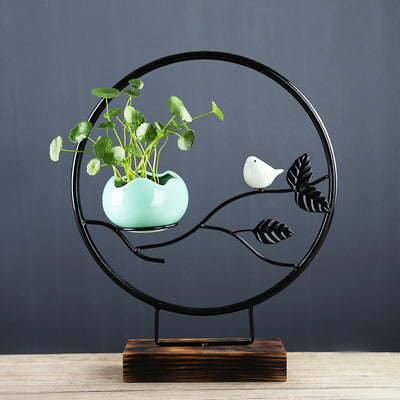 Vase Living Room Flower Pot Ceramic Table Top Nordic Decoration