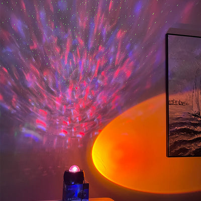 Starry Sunset Atmosphere Laser Water Pattern LED Night Light