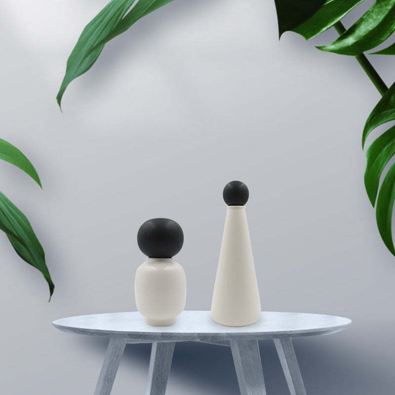 Nordic Matte Glaze Ceramic Vase Living Room Decoration