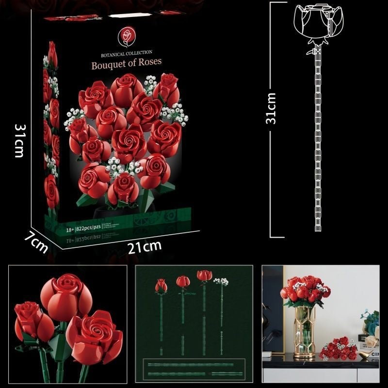 Butterfly Orchid Building Blocks Starry Sky Children's Assembled Toys